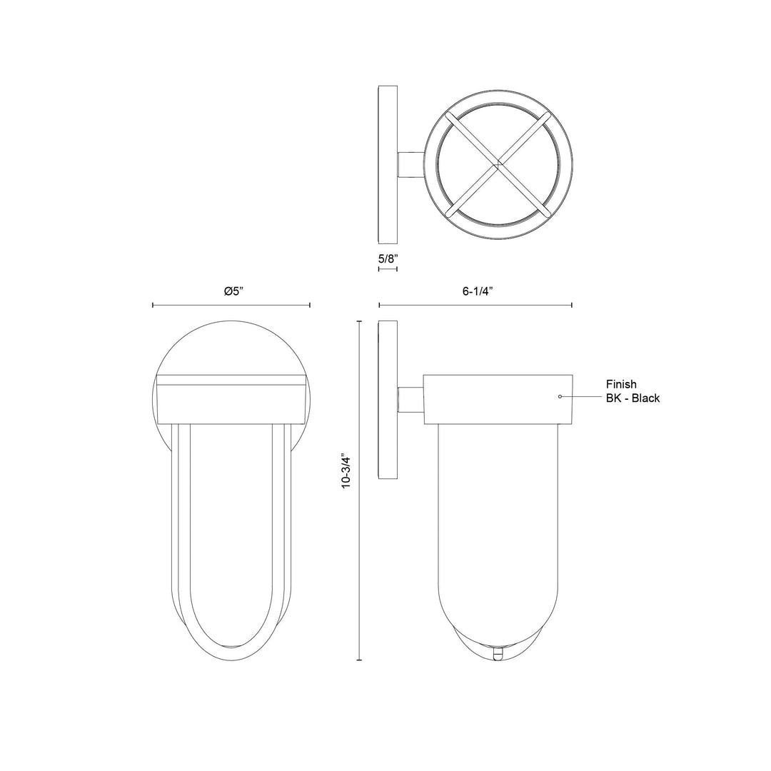 Davy 11-in Exterior Wall Sconce