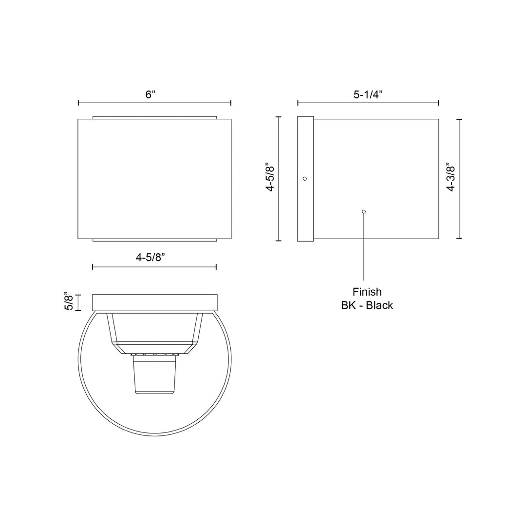 Rene 6-in Exterior Wall Sconce