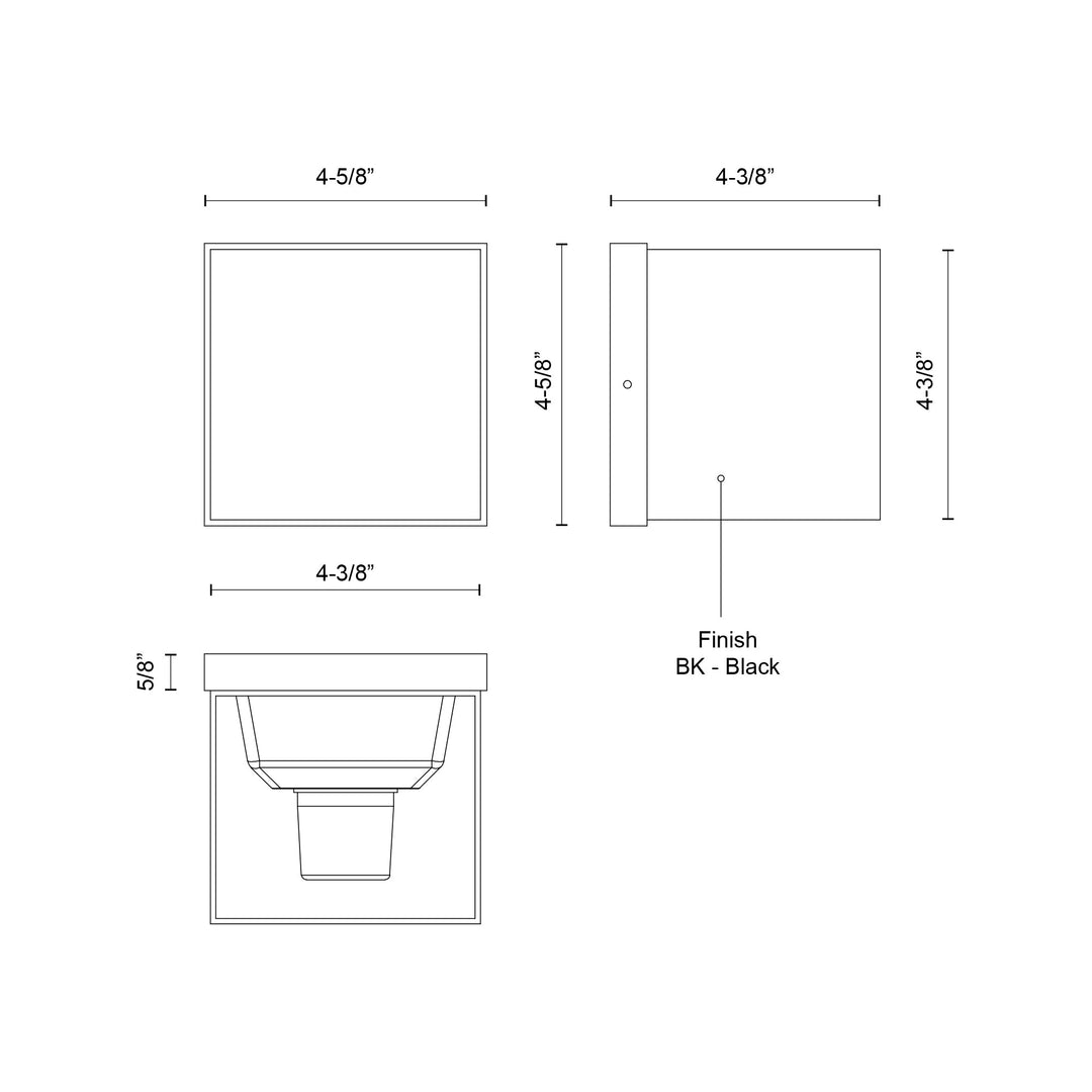 Helsinki 3-in Exterior Wall Sconce