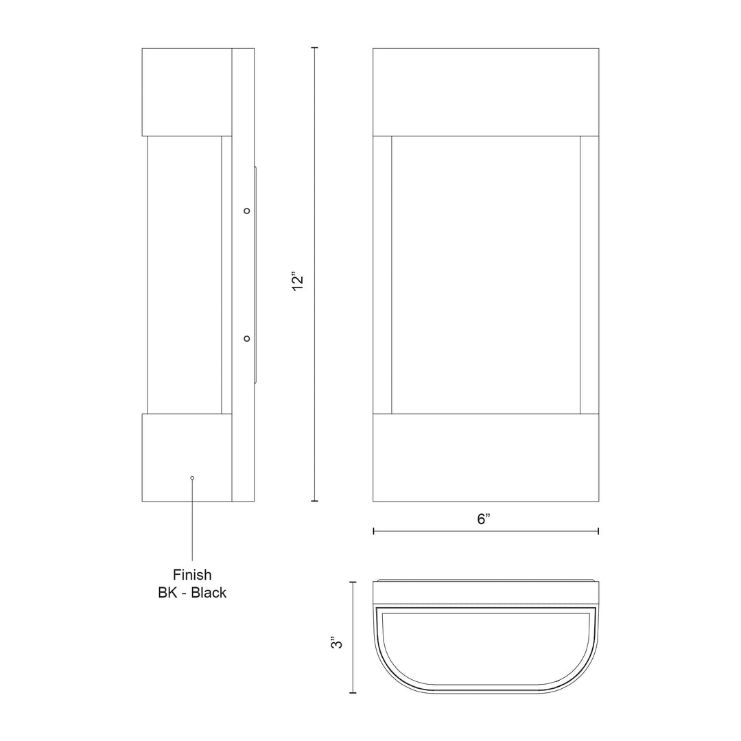 Moondew 12-in Exterior Wall Sconce