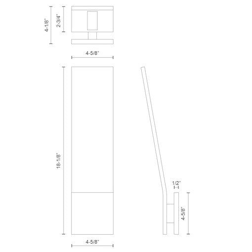 Nevis 18-in Exterior Wall Sconce