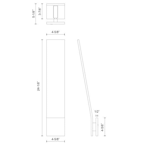 Nevis 24-in Exterior Wall Sconce