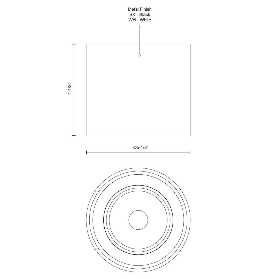 Falco 5-in Flush Mount