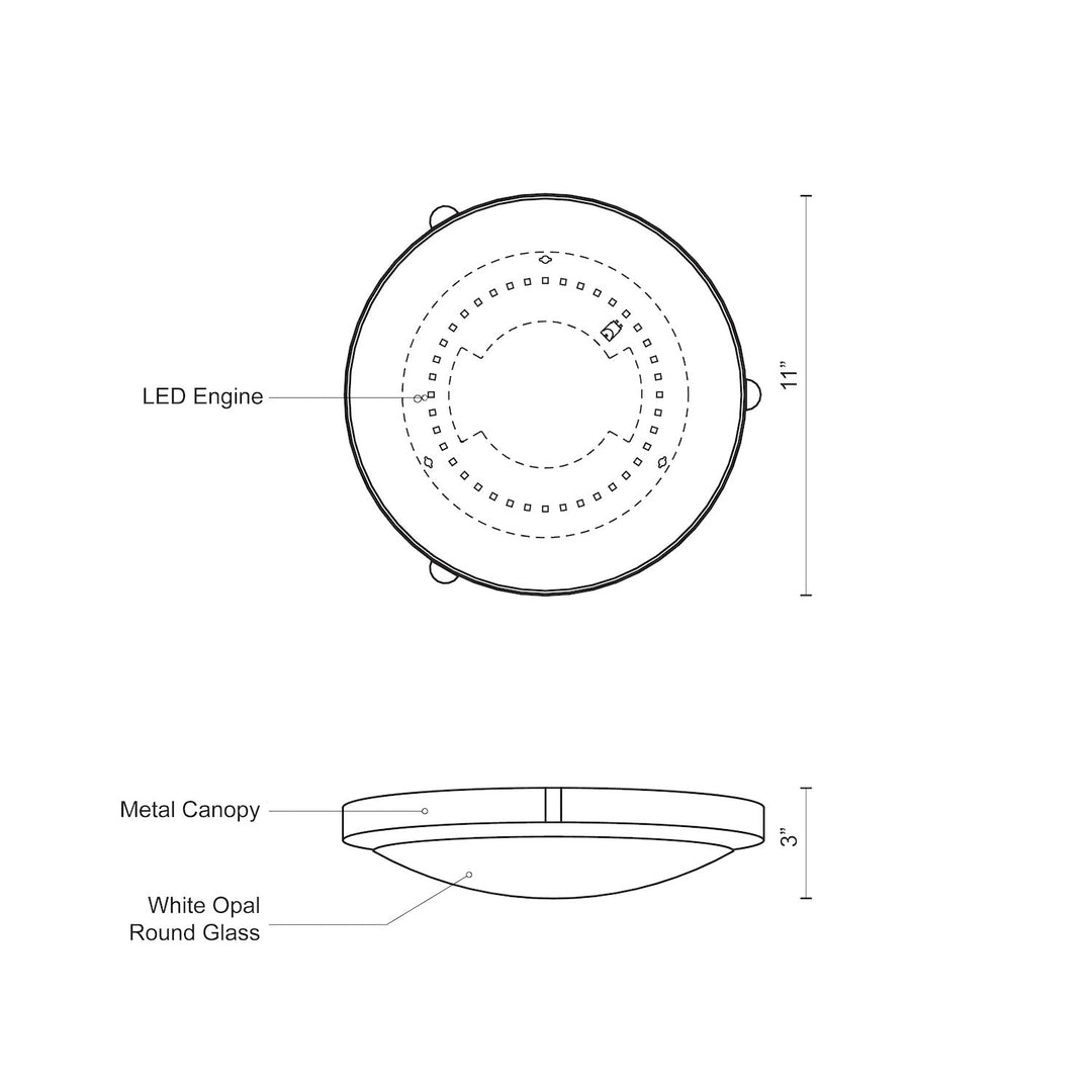 Floyd 11-in Flush Mount