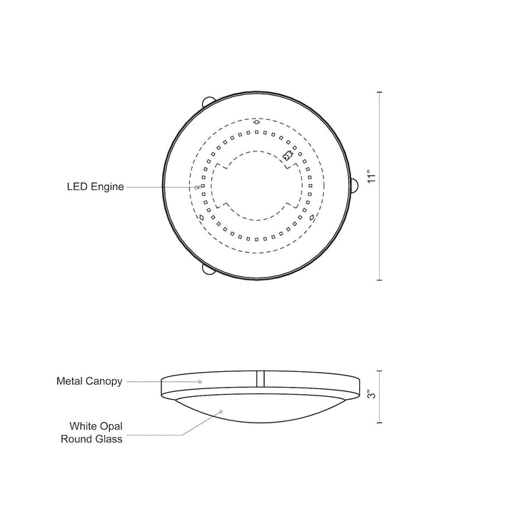 Floyd 11-in Flush Mount