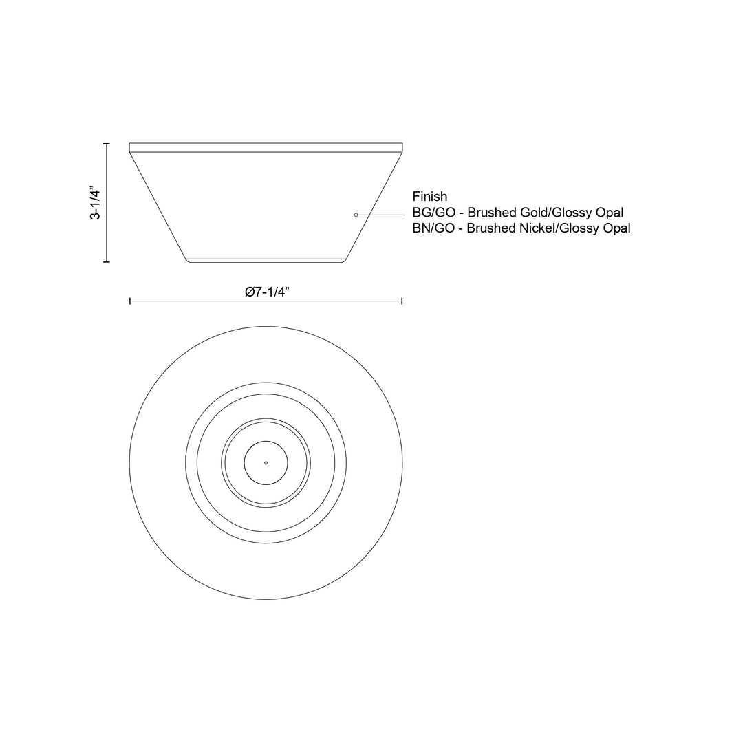 Holt 7-in Flush Mount