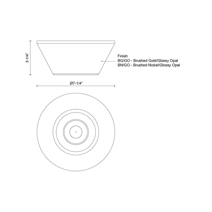 Holt 7-in Flush Mount