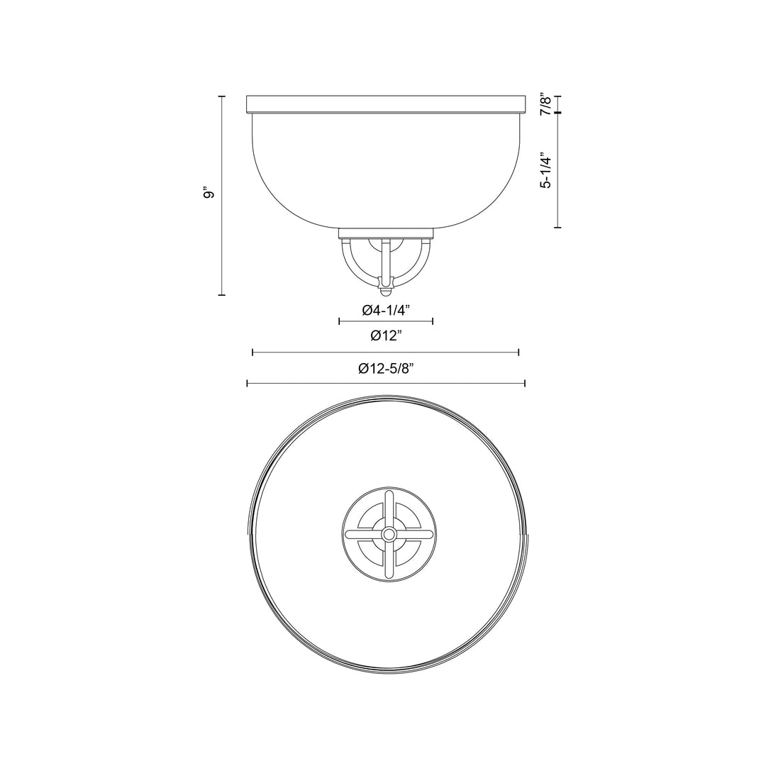 Lancaster 13-in Flush Mount