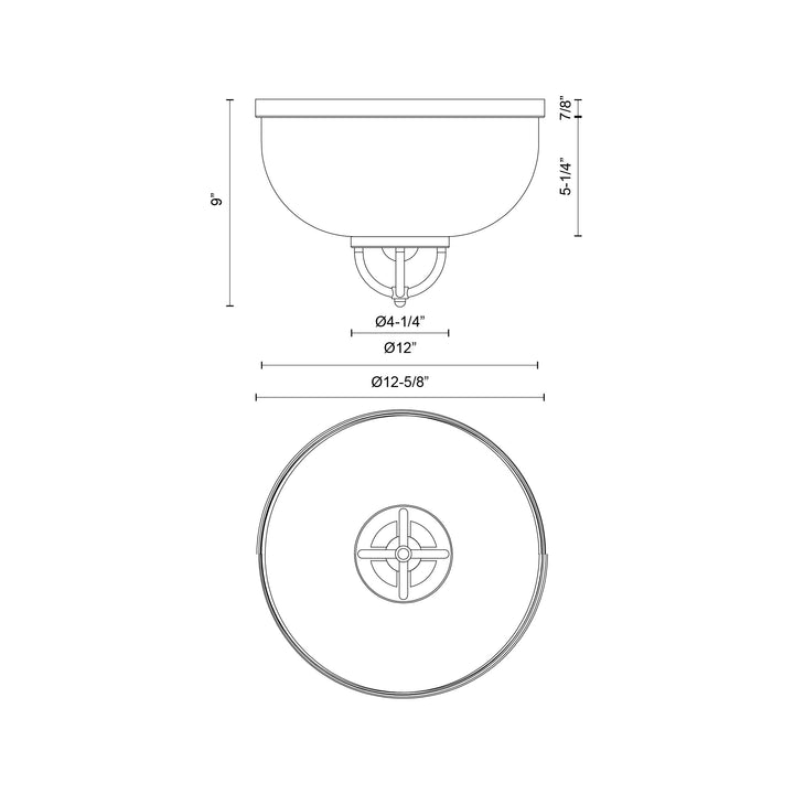 Lancaster 13-in Flush Mount