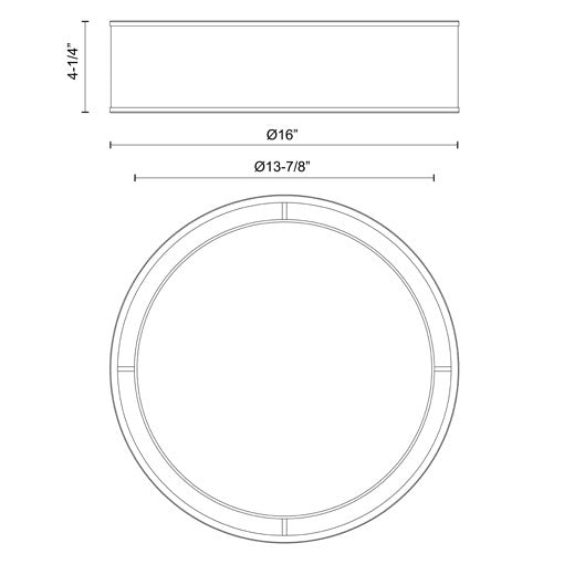 Lyla 16-in Flush Mount