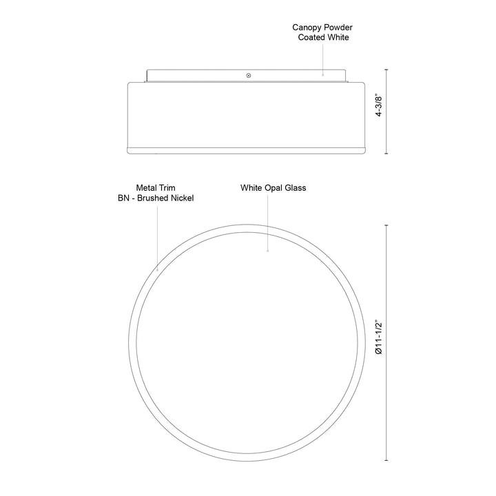 Charlie 12-in Flush Mount