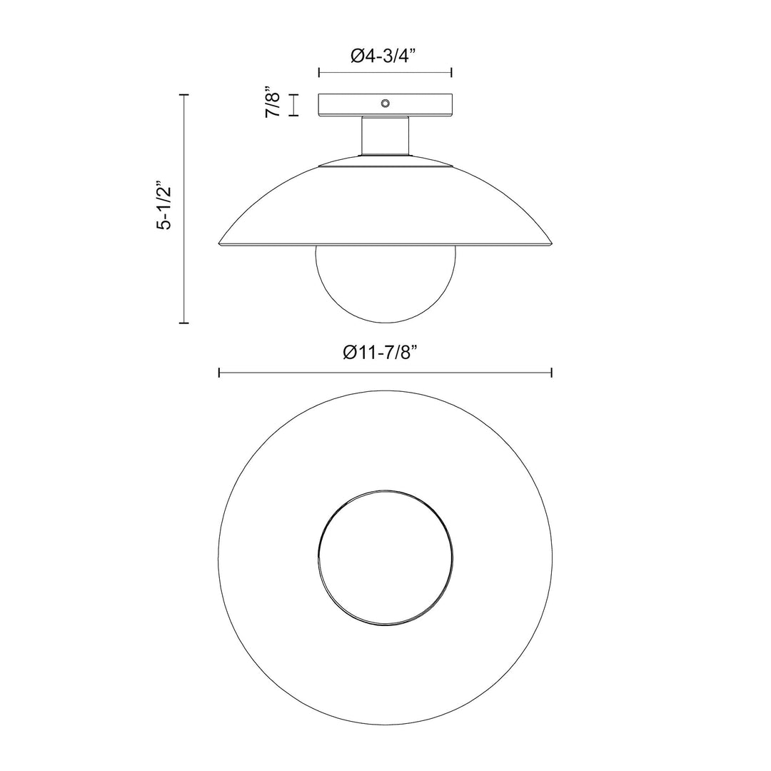 Francesca 12-in Semi-Flush Mount