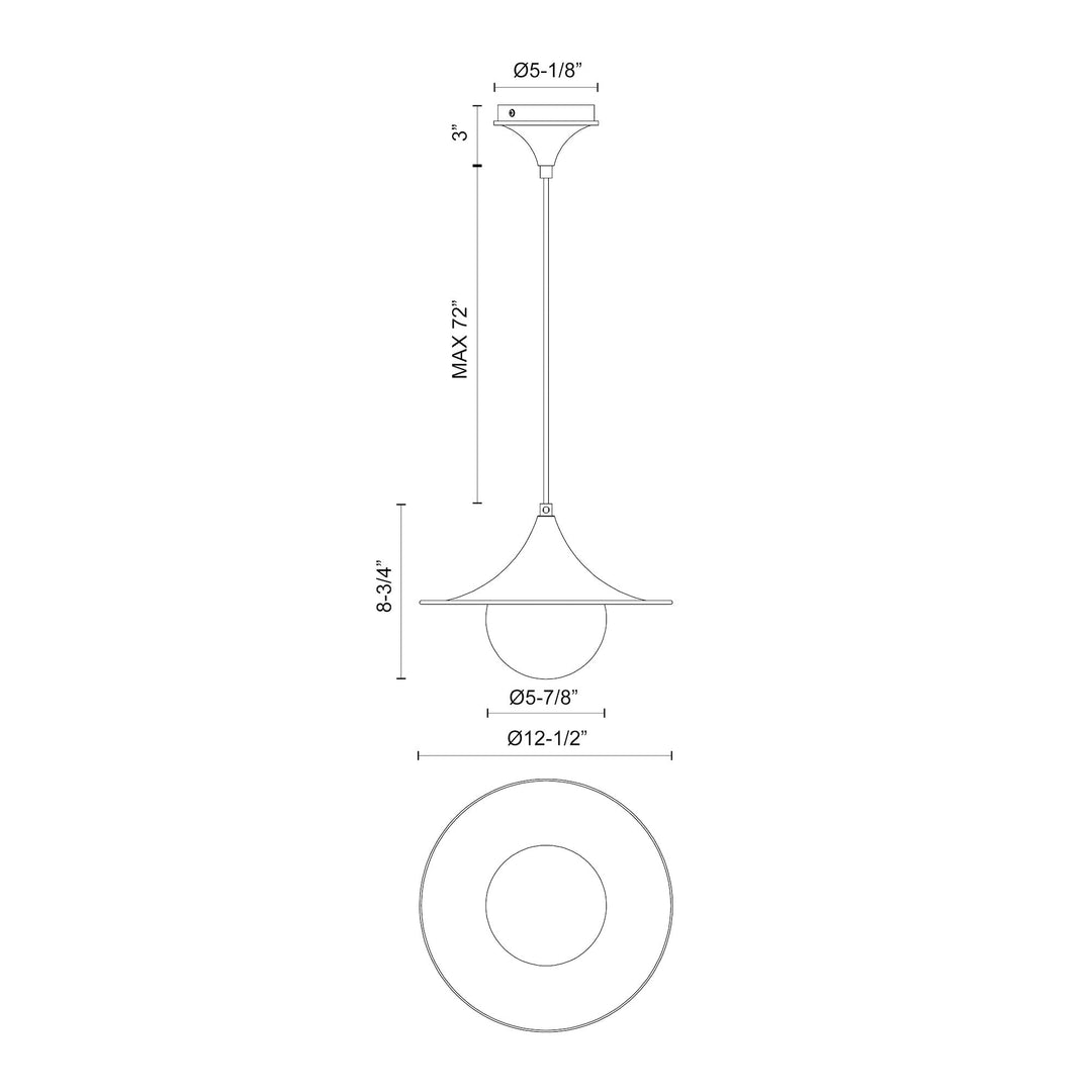 Fuji 12-in Pendant