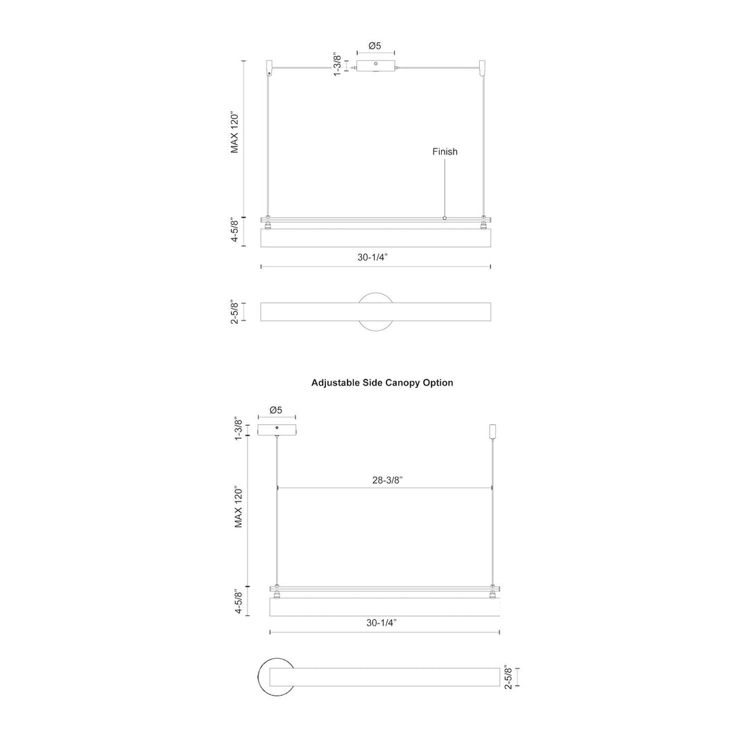 Gramercy 30-in Linear Pendant