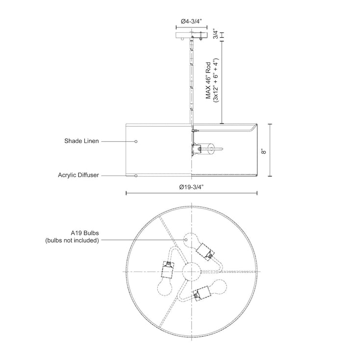 Gregory 20-in Pendant