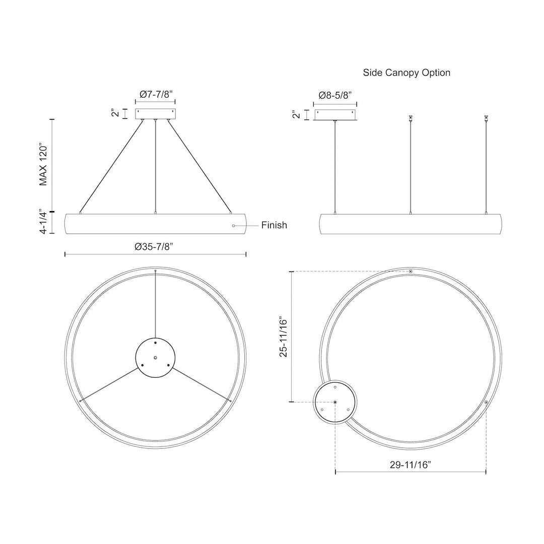 Halo 35-in Pendant