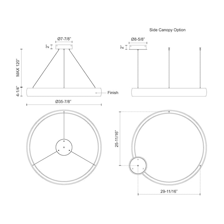 Halo 35-in Pendant