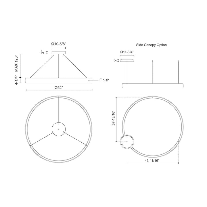 Halo 53-in Pendant