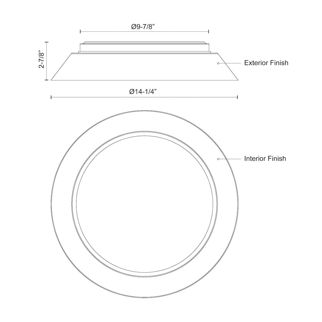 Jasper 14-in Flush Mount