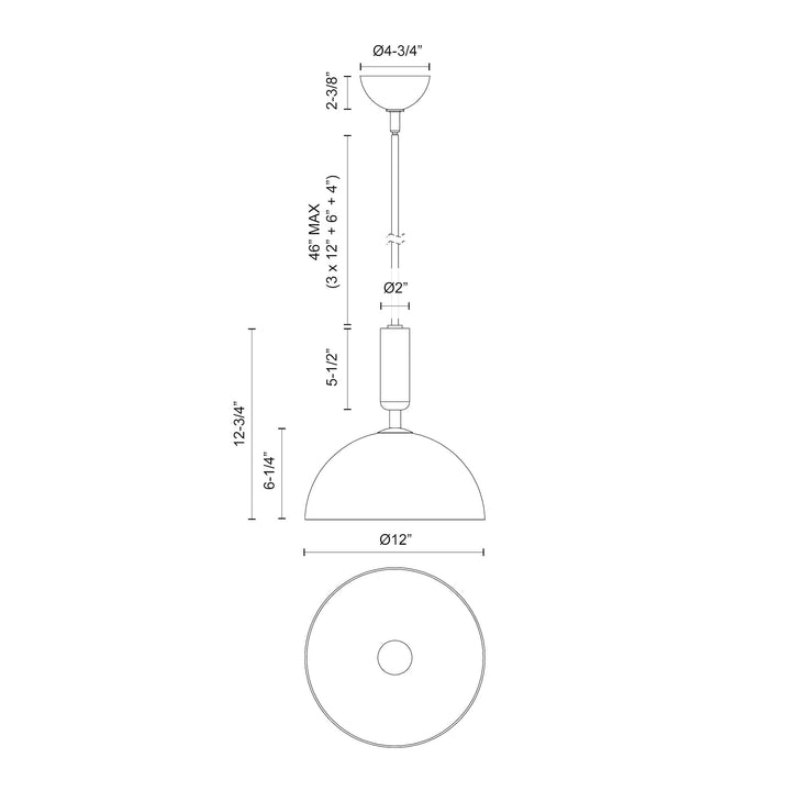 Jude 12-in Pendant