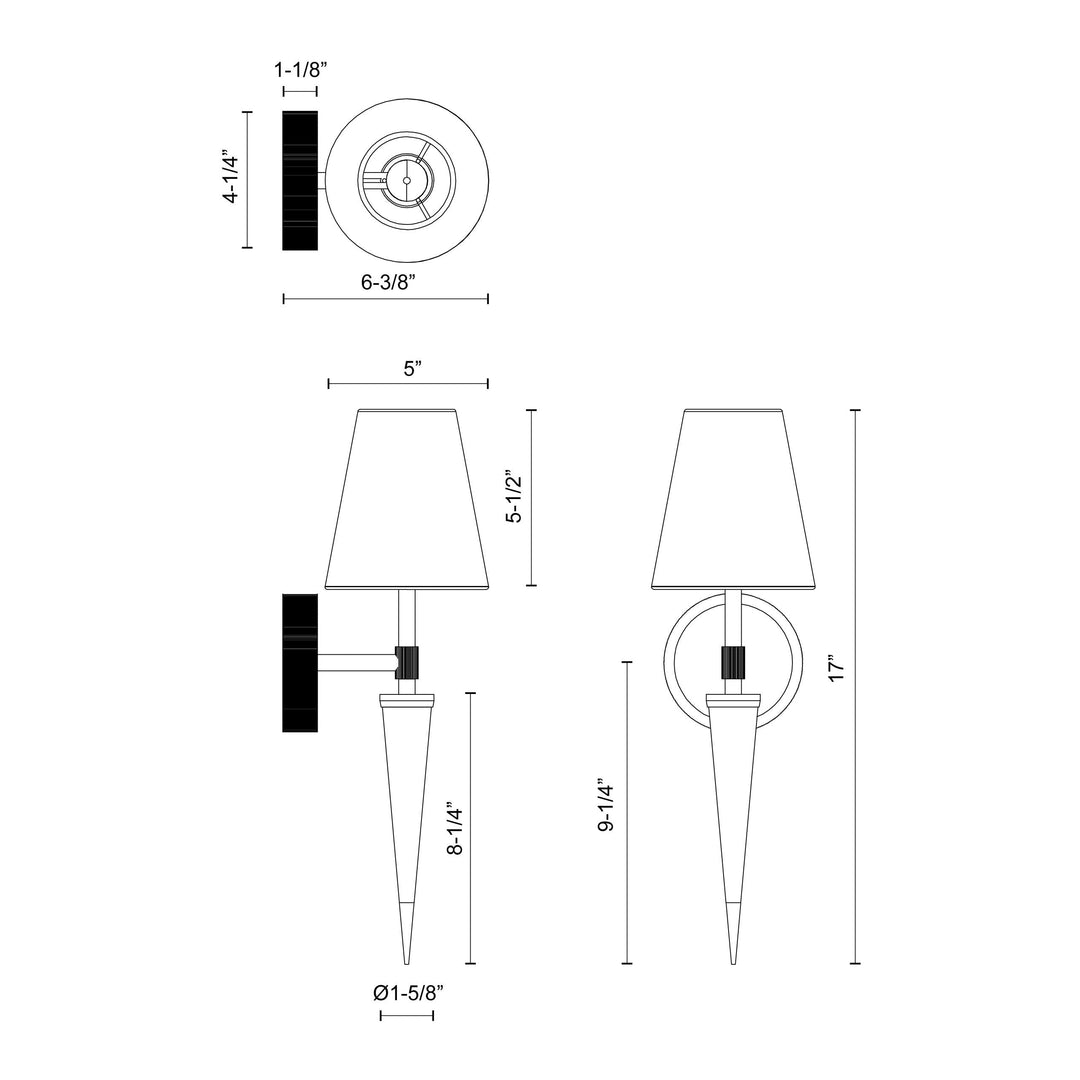 Kimpton 17-in Wall/Vanity Light