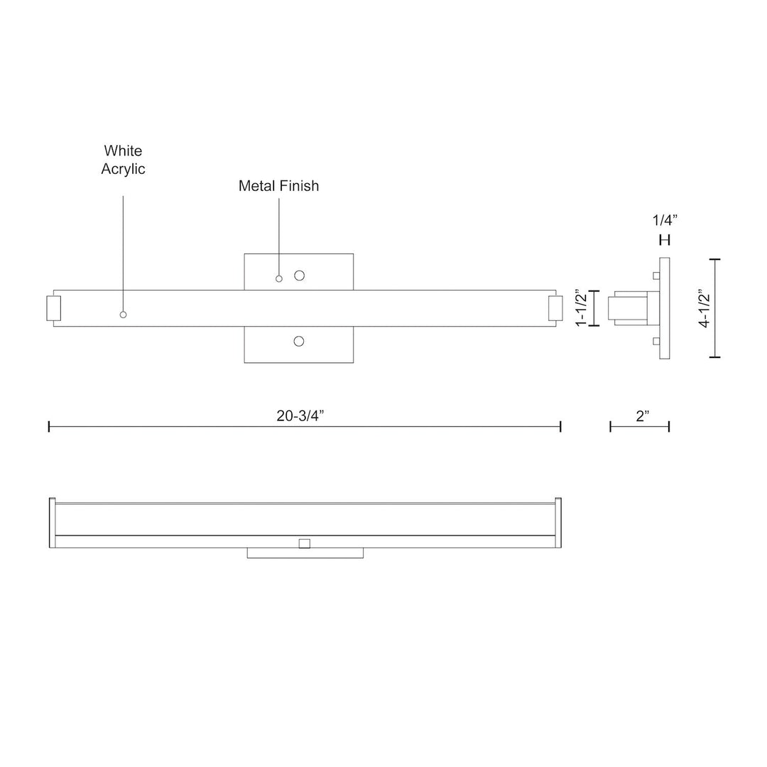 Latitude-Slim 21-in Chrome LED Vanity