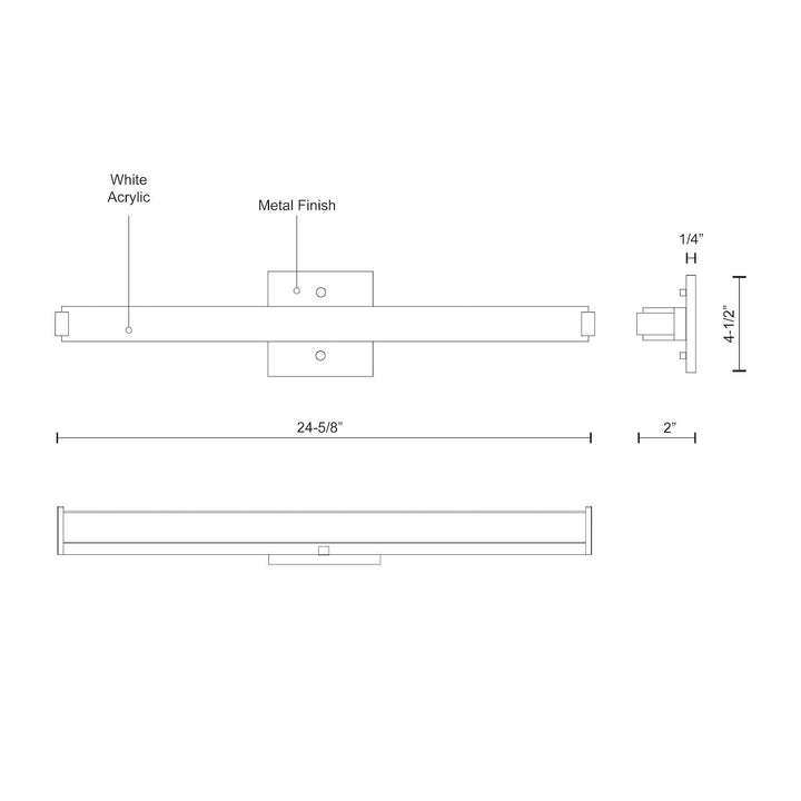 Latitude-Slim 25-in Vanity Light