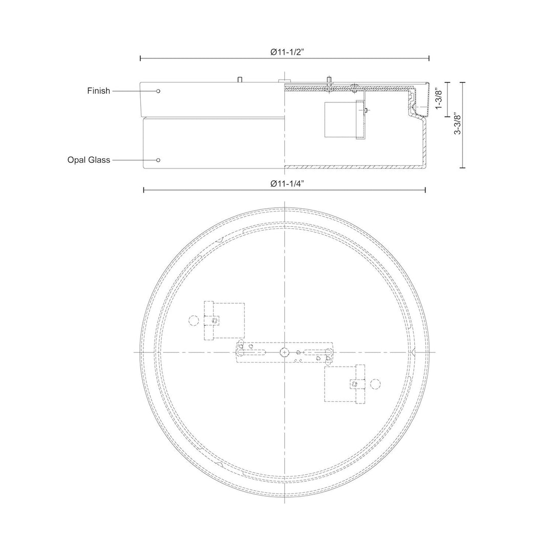 Lomita 12-in Flush Mount