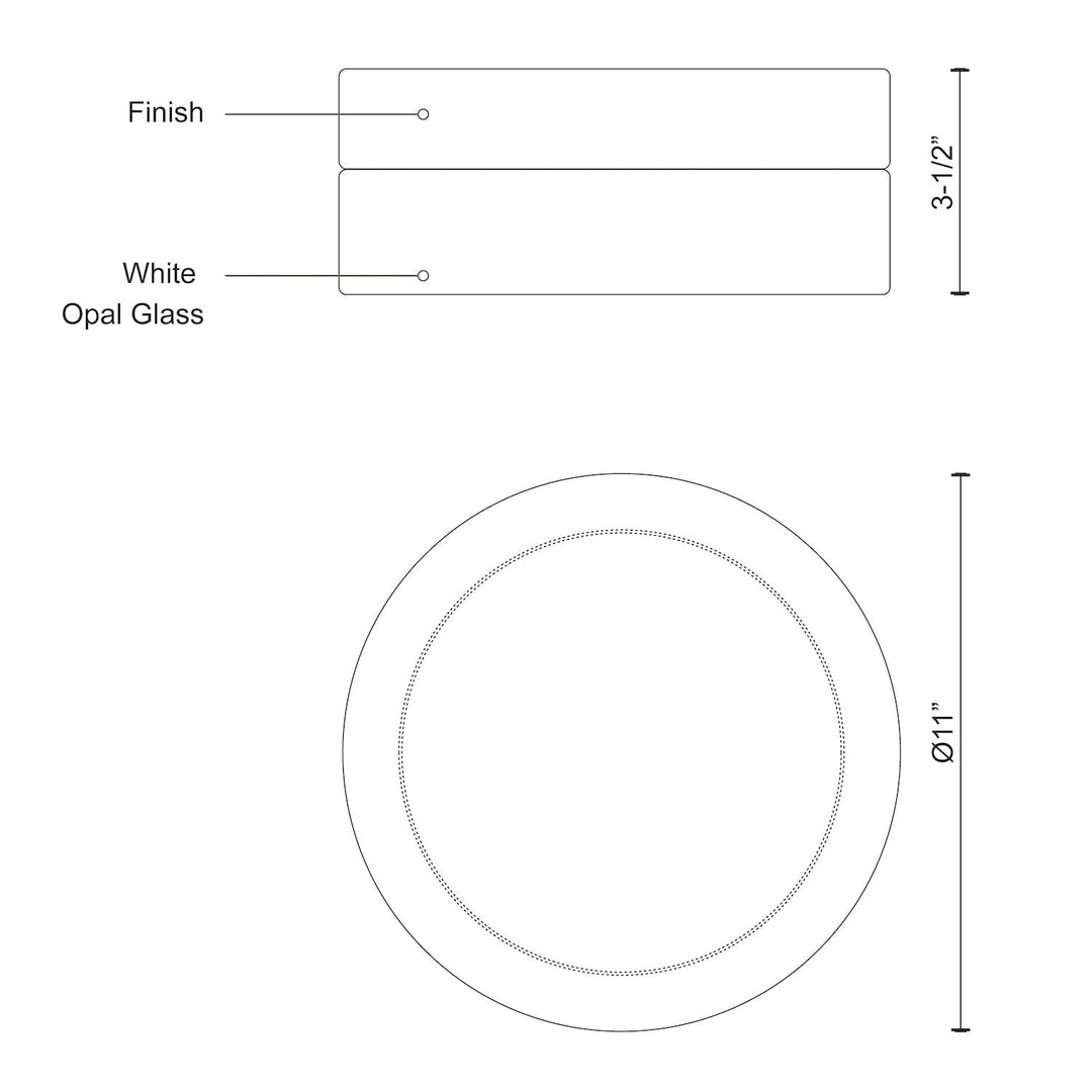 Lomita 11-in Flush Mount