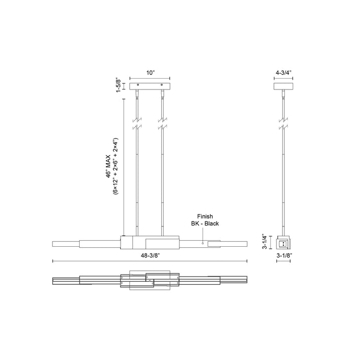 Enzo 48-in Linear Pendant