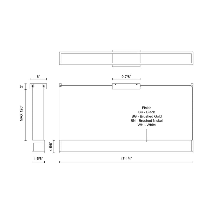 Plaza 48-in Linear Pendant