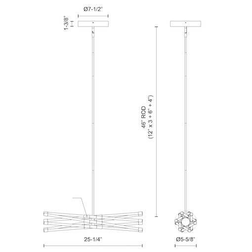 Motif 26-in Linear Pendant