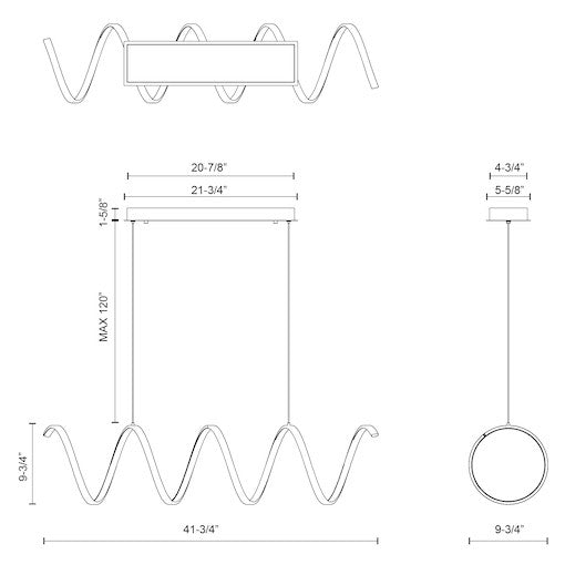 Synergy 42-in Linear Pendant