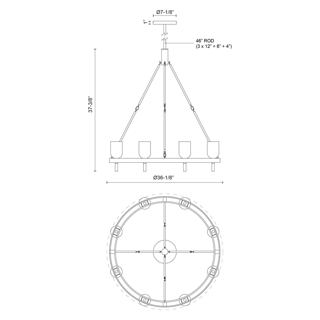 Lucian 36-in Chandelier