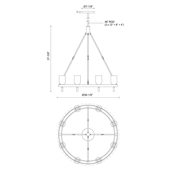 Lucian 36-in Chandelier