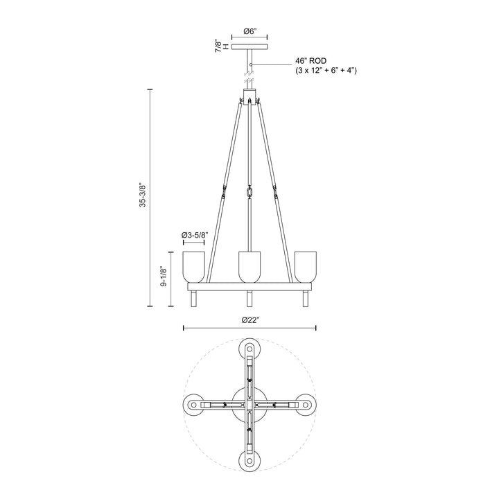 Lucian 22-in Pendant