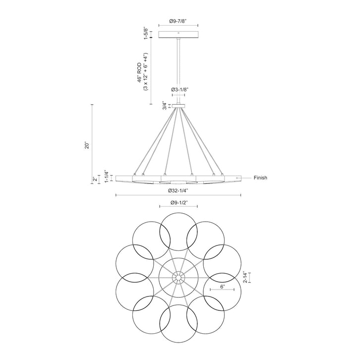 Maestro 33-in Chandelier