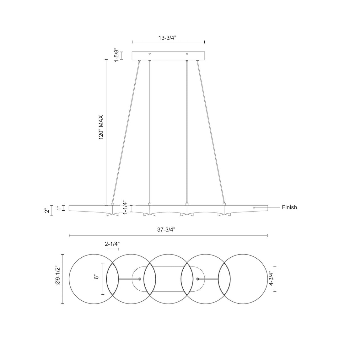 Maestro 38-in Linear Pendant