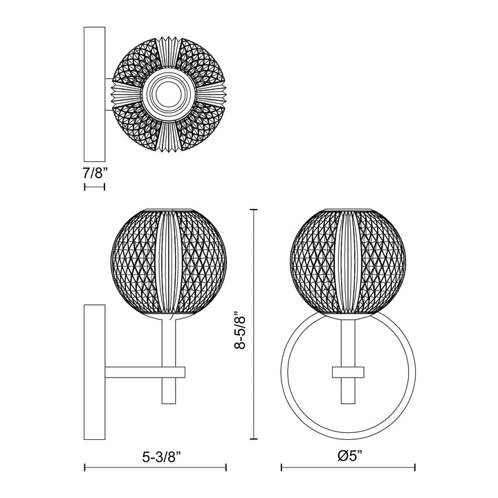 Marni 5-in Wall/Vanity Light