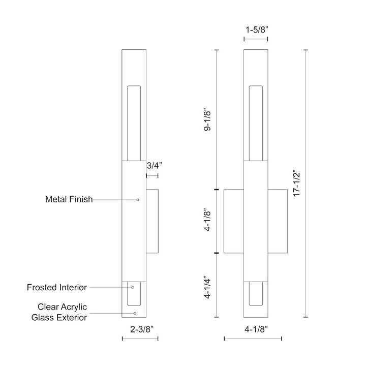 Martelo 18-in Wall Sconce