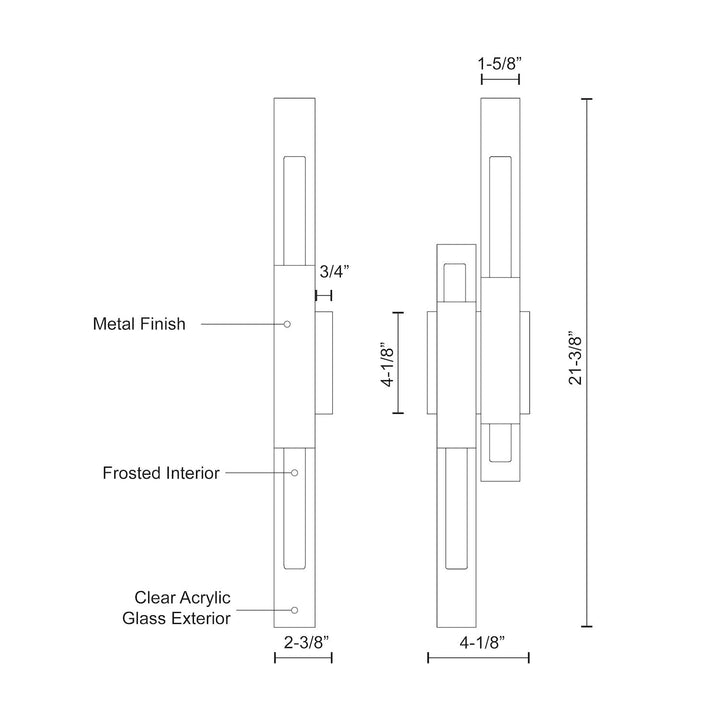 Martelo 22-in Wall Sconce