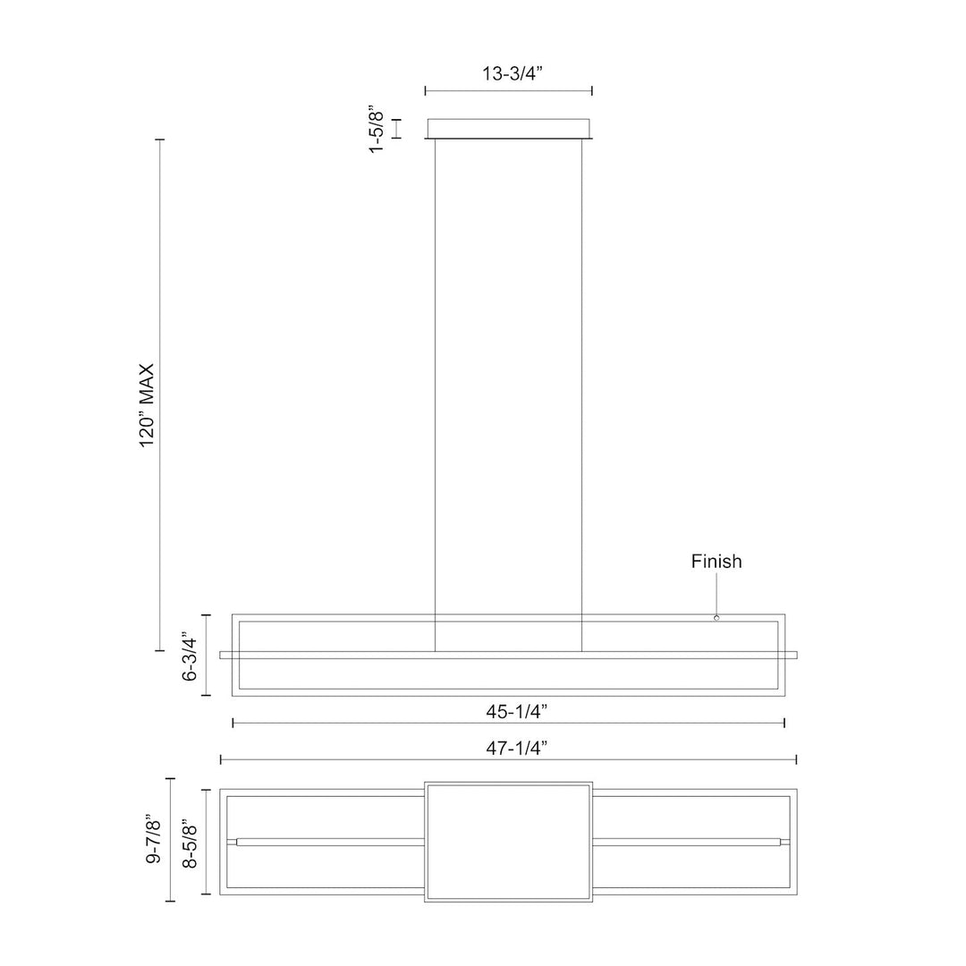 Mondrian 48-in Linear Pendant