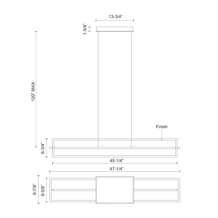 Mondrian 48-in Linear Pendant