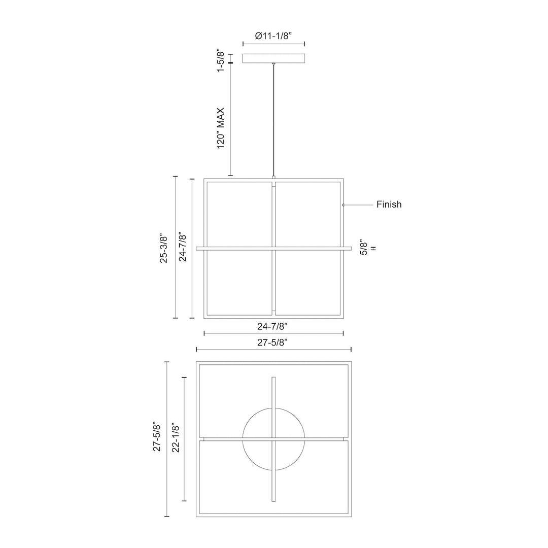 Mondrian 28-in Pendant