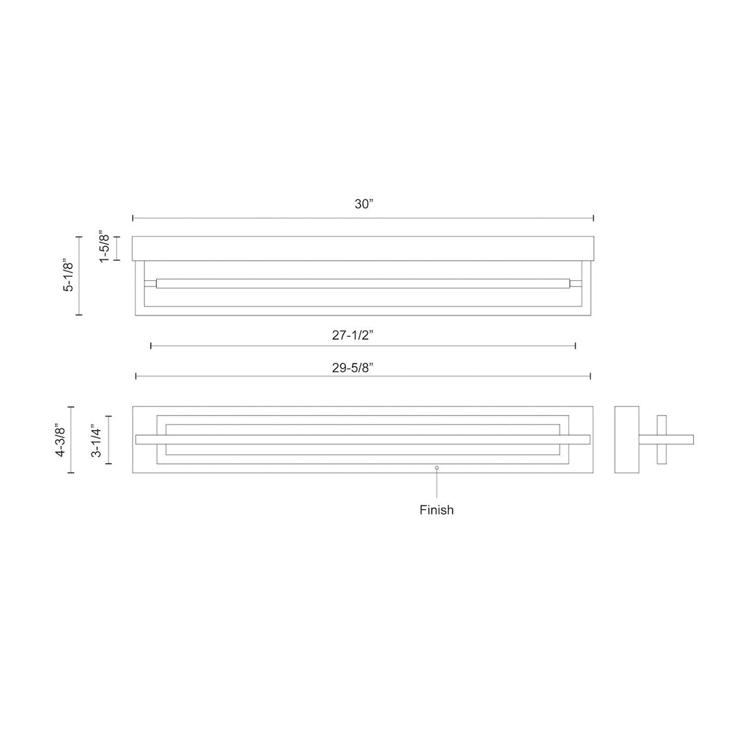 Mondrian 30-in Semi-Flush Mount