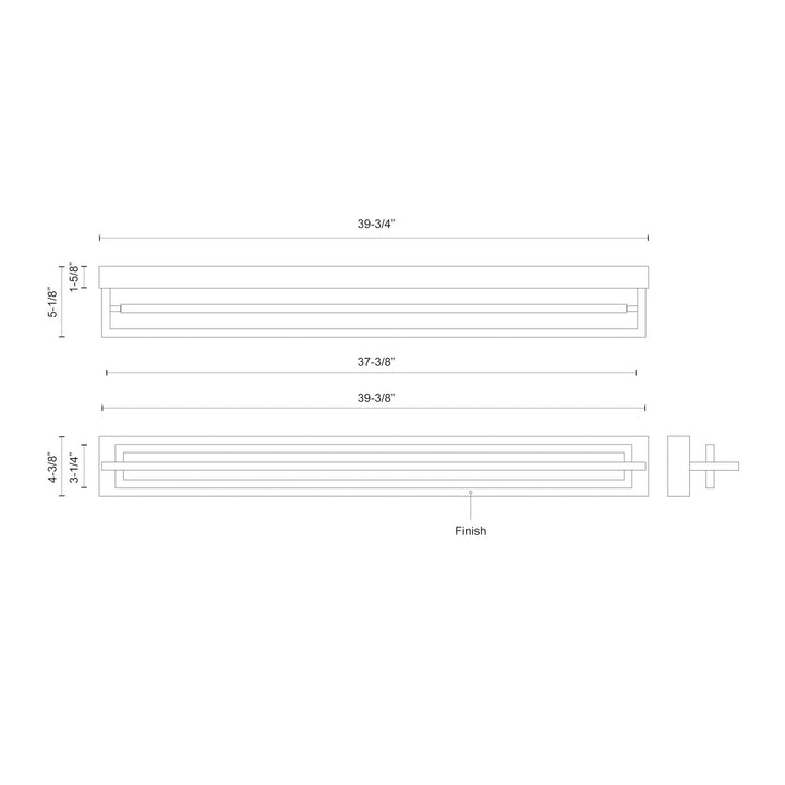 Mondrian 40-in Semi-Flush Mount