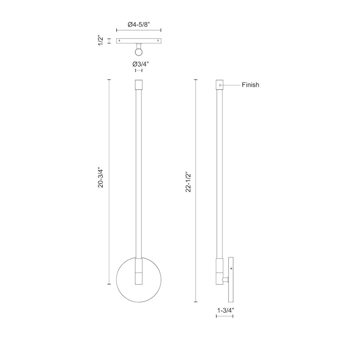 Motif 22-in Black LED Wall Sconce