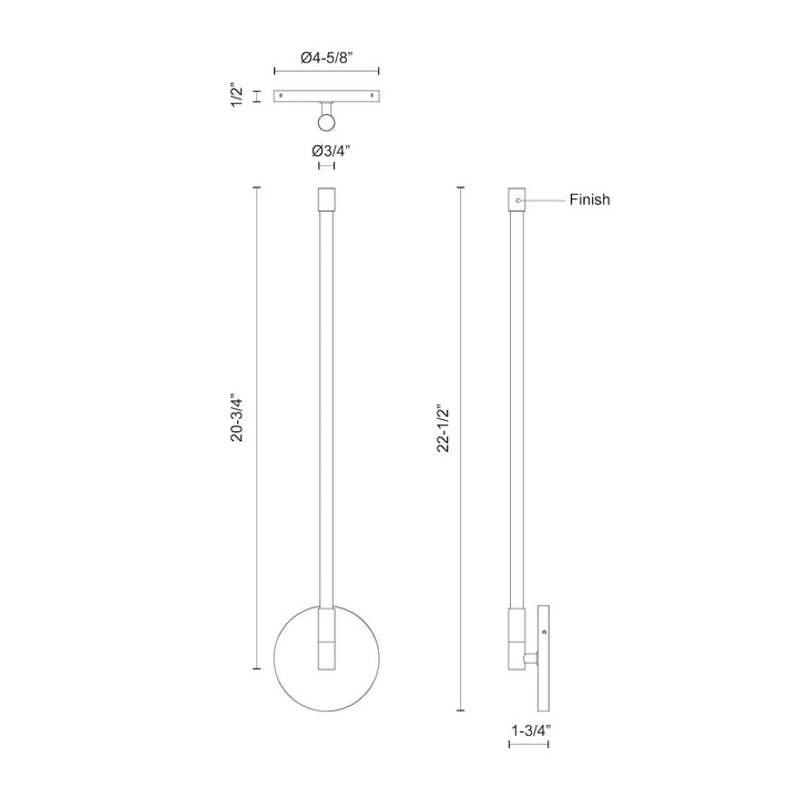 Motif 22-in Black LED Wall Sconce