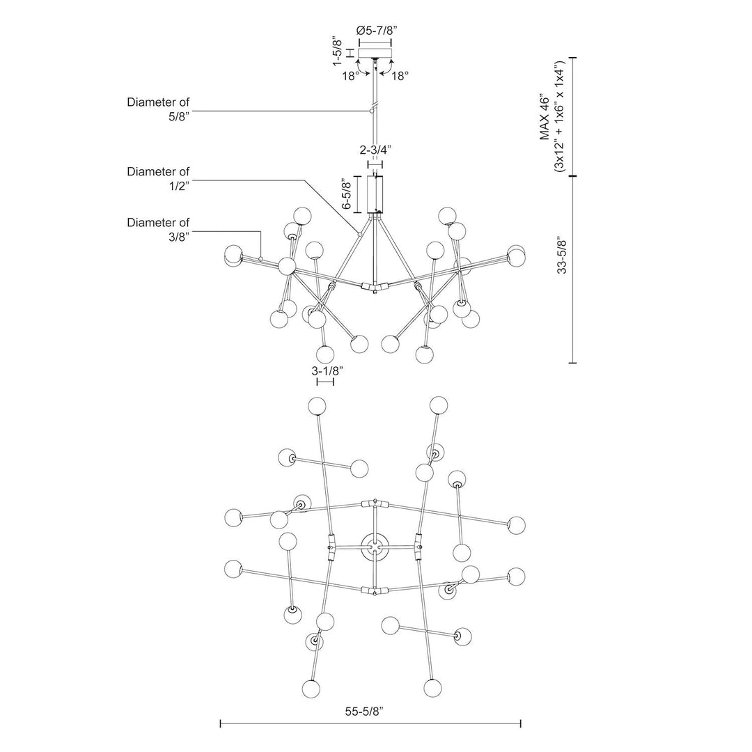 Moto 56-in Chandelier