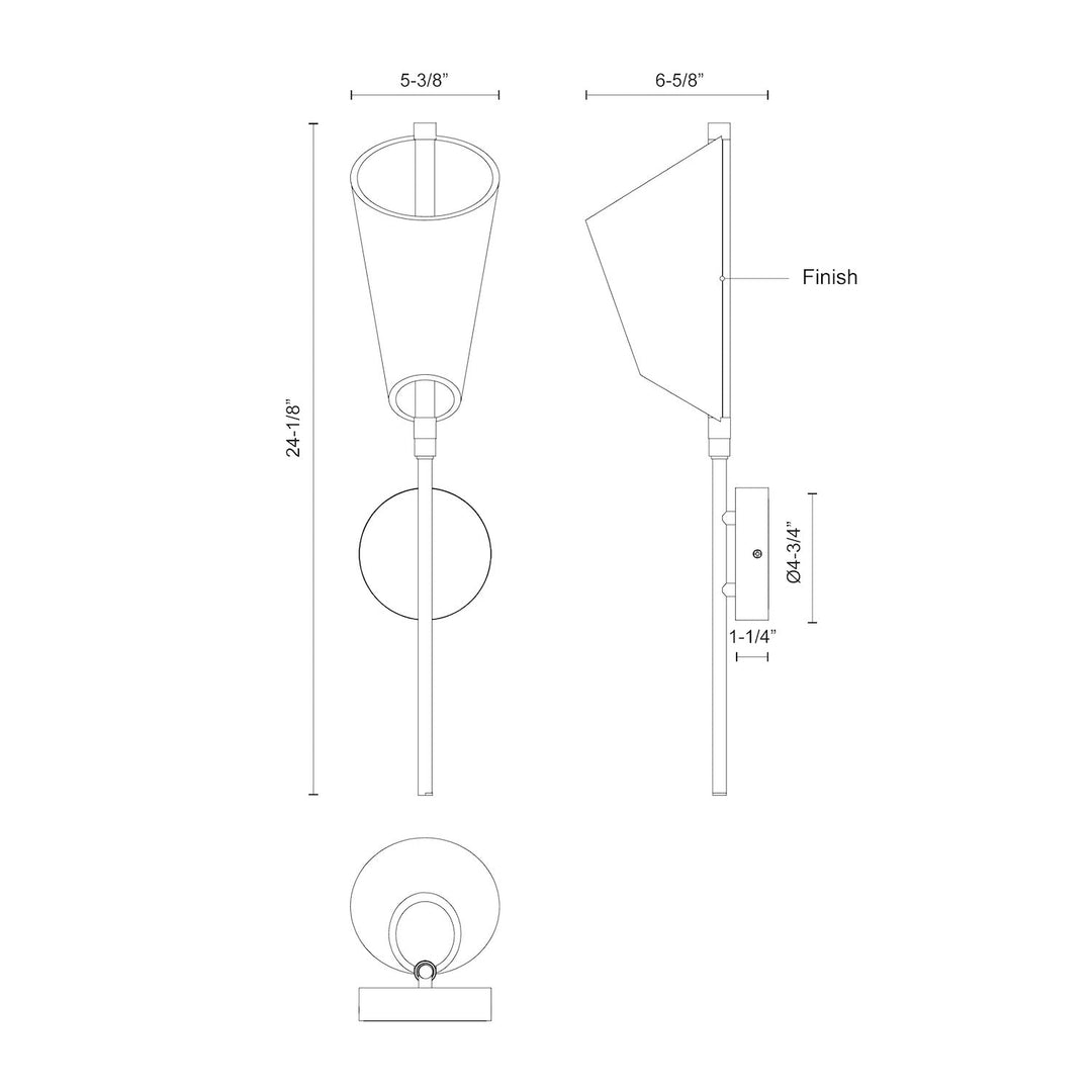 Mulberry 24-in Wall Sconce